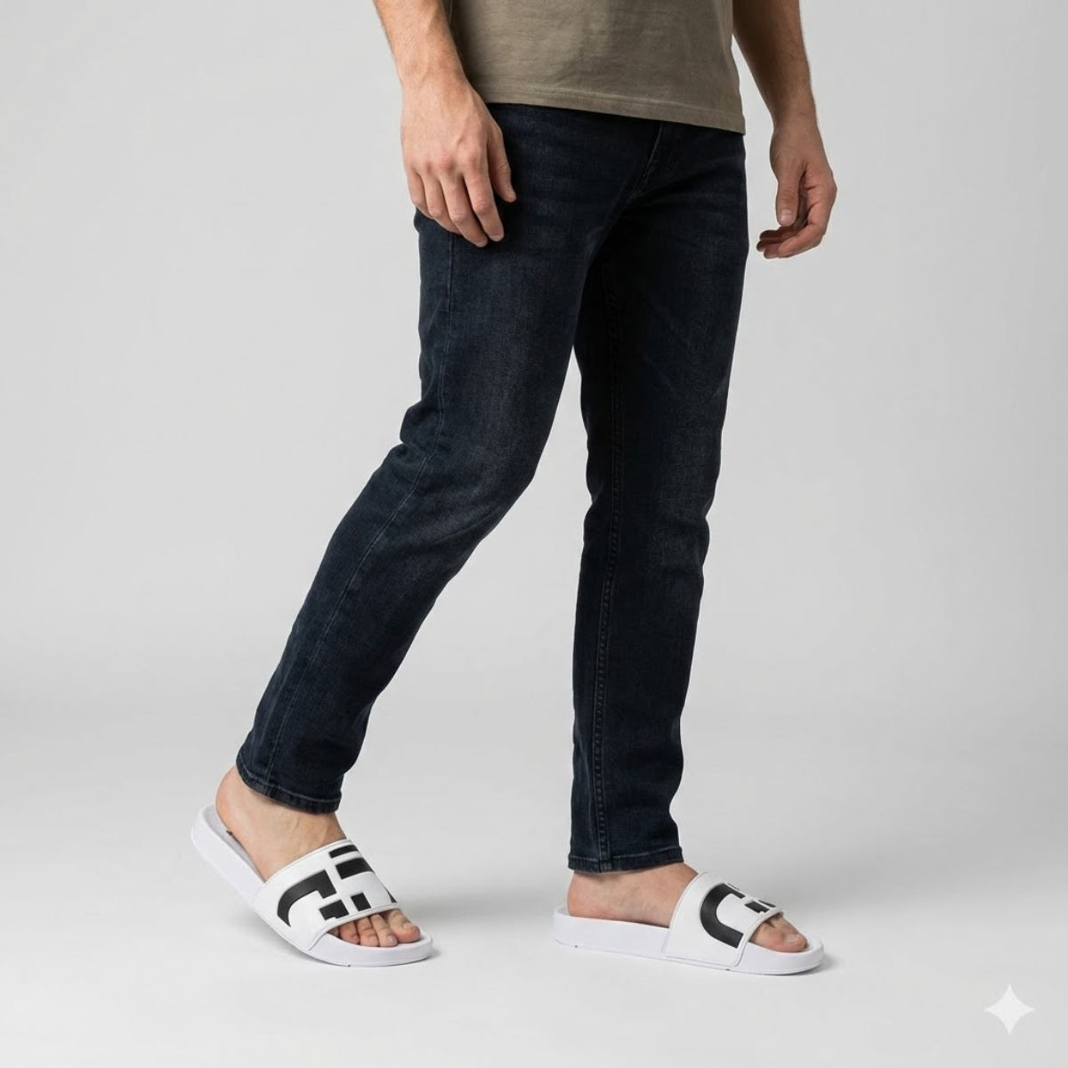 Chinelo Slide Casual Branco GD 02