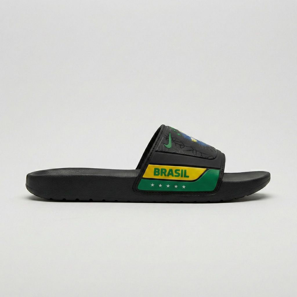 Chinelo Slide Torcedor do Hexa - Amarelo + 3 Brindes Exclusivos