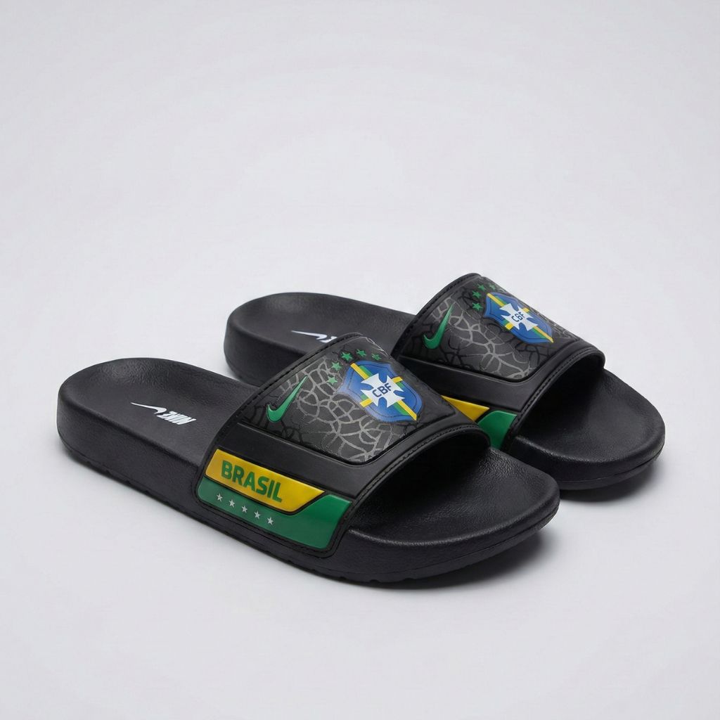 Chinelo Slide Torcedor do Hexa - Amarelo + 3 Brindes Exclusivos